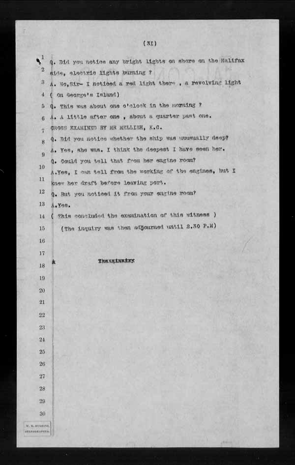 Wrecks, Casualties and Salvage - Formal Investigations - S.S. CORINTHIAN