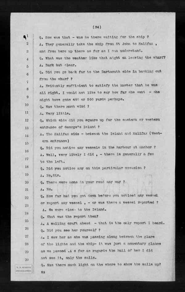 Wrecks, Casualties and Salvage - Formal Investigations - S.S. CORINTHIAN