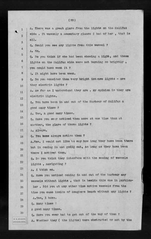 Wrecks, Casualties and Salvage - Formal Investigations - S.S. CORINTHIAN
