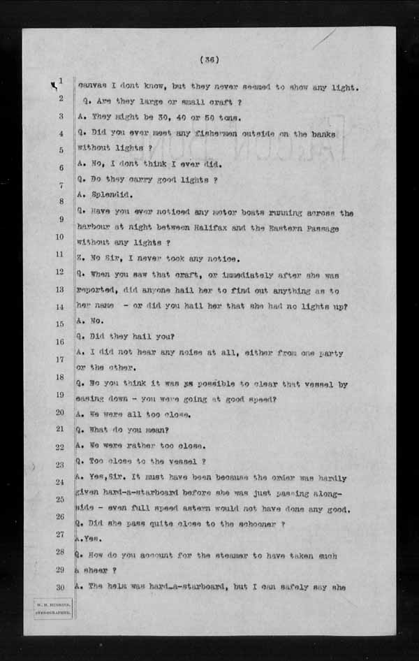 Wrecks, Casualties and Salvage - Formal Investigations - S.S. CORINTHIAN
