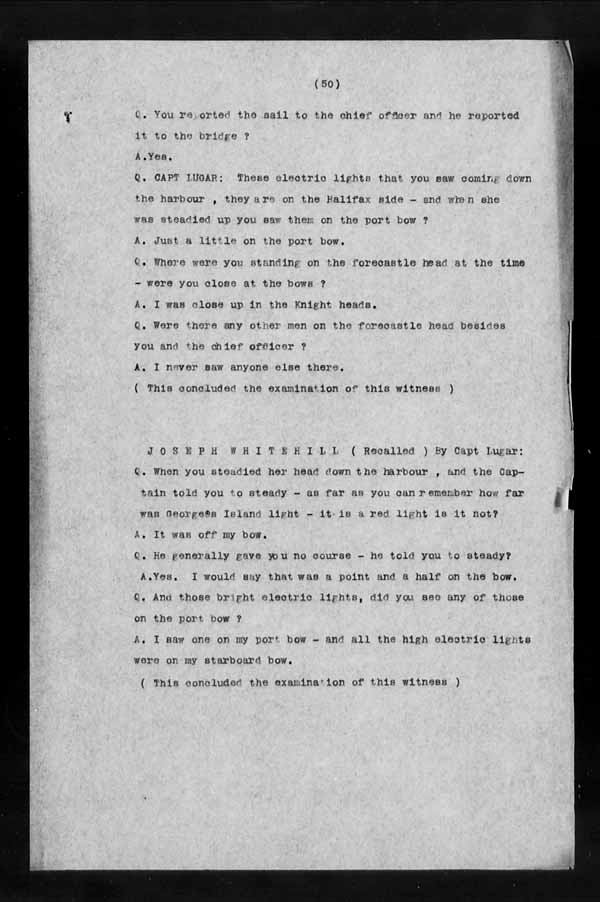 Wrecks, Casualties and Salvage - Formal Investigations - S.S. CORINTHIAN