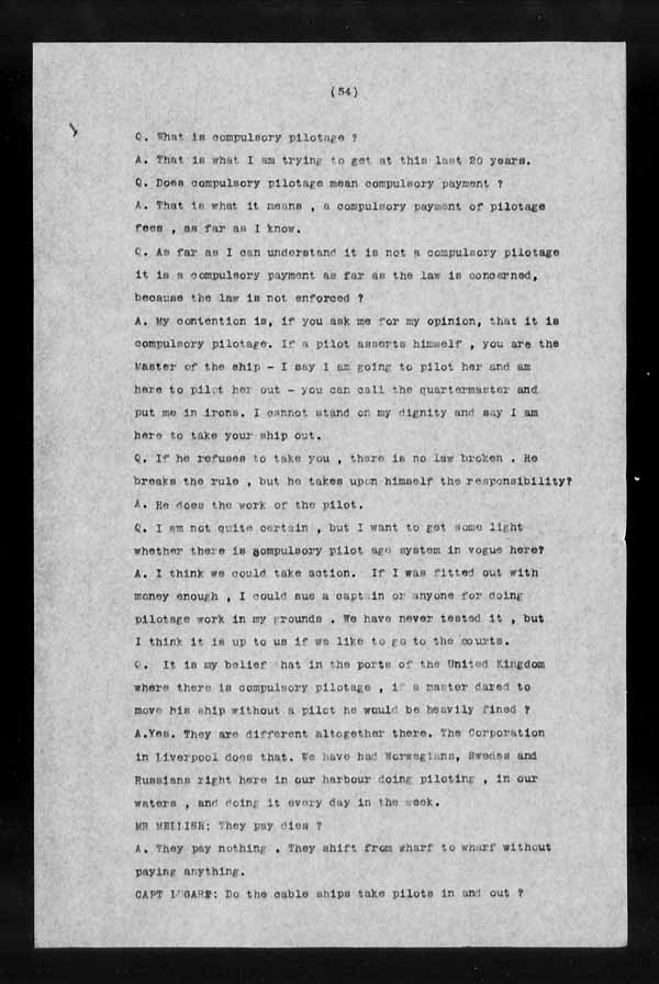 Wrecks, Casualties and Salvage - Formal Investigations - S.S. CORINTHIAN