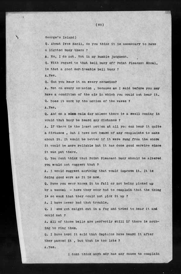 Wrecks, Casualties and Salvage - Formal Investigations - S.S. CORINTHIAN