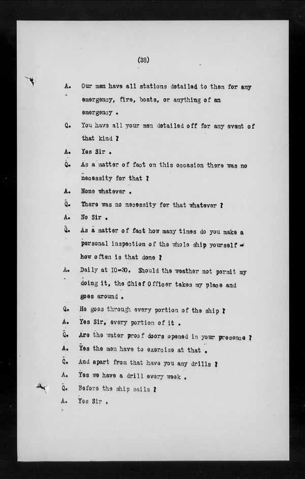 Wrecks, Casualties and Salvage - Formal Investigations - S.S. EMPRESS of IRELAND