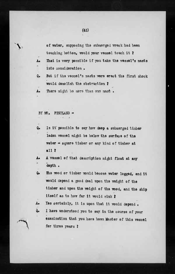 Wrecks, Casualties and Salvage - Formal Investigations - S.S. EMPRESS of IRELAND
