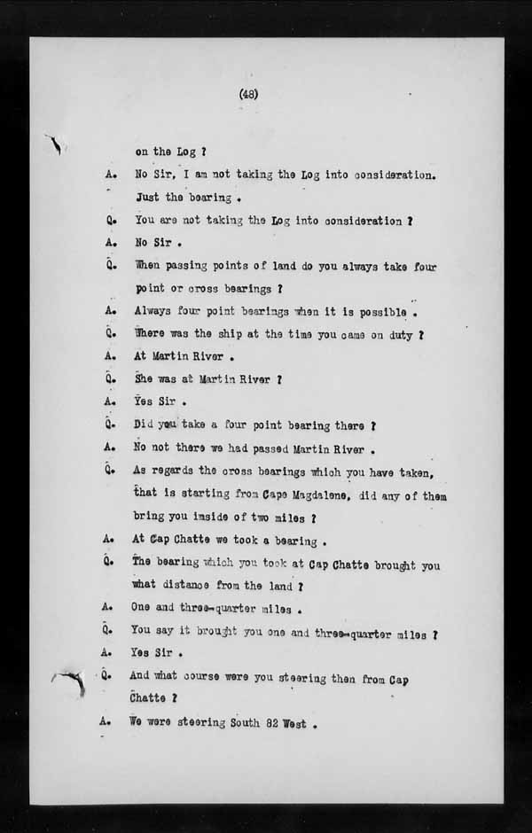 Wrecks, Casualties and Salvage - Formal Investigations - S.S. EMPRESS of IRELAND