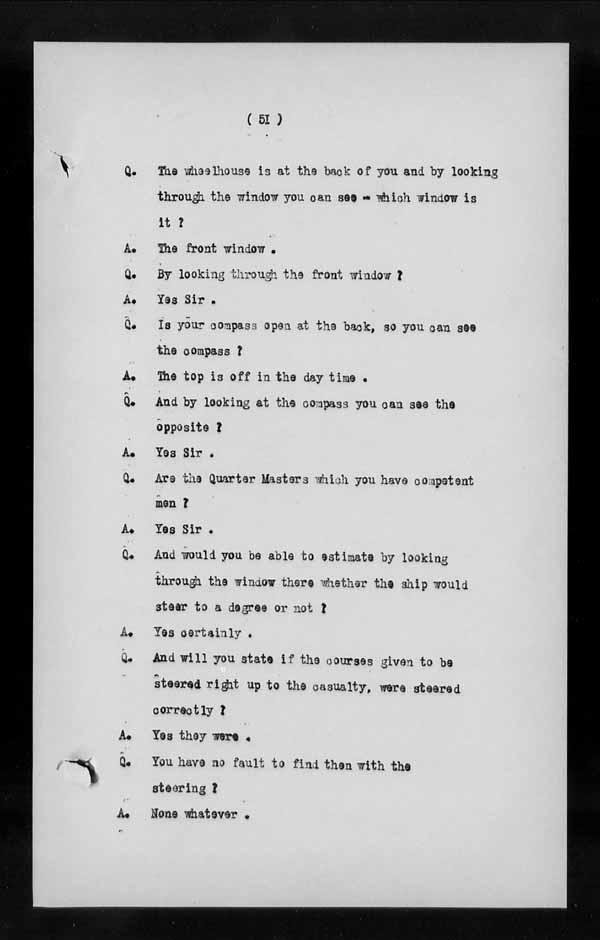 Wrecks, Casualties and Salvage - Formal Investigations - S.S. EMPRESS of IRELAND