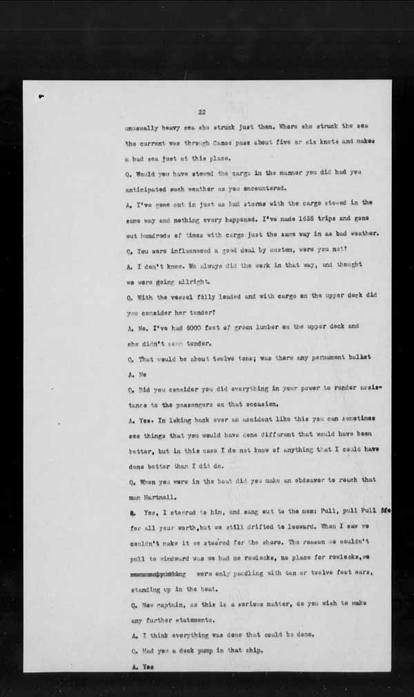 Wrecks, Casualties and Salvage - Formal Investigations - Collision Between S.S. IROQUOIS and NONAME