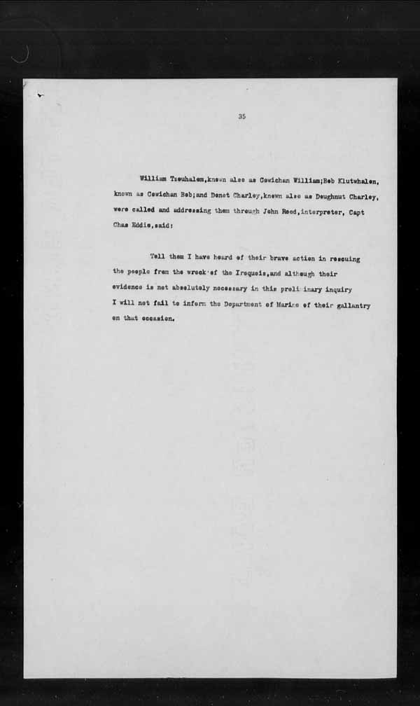 Wrecks, Casualties and Salvage - Formal Investigations - Collision Between S.S. IROQUOIS and NONAME