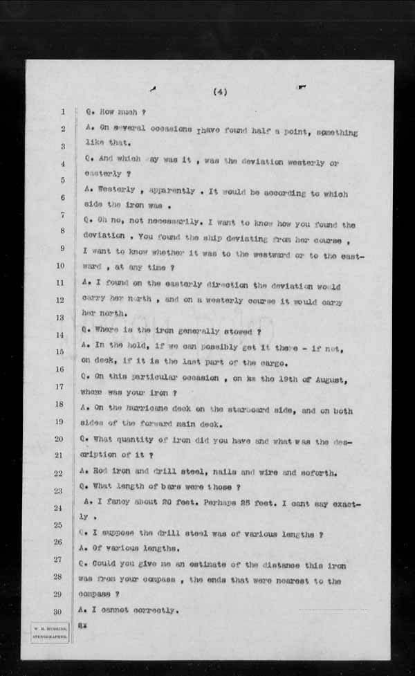 Wrecks, Casualties and Salvage - Formal Investigations - S.S. MARGARET