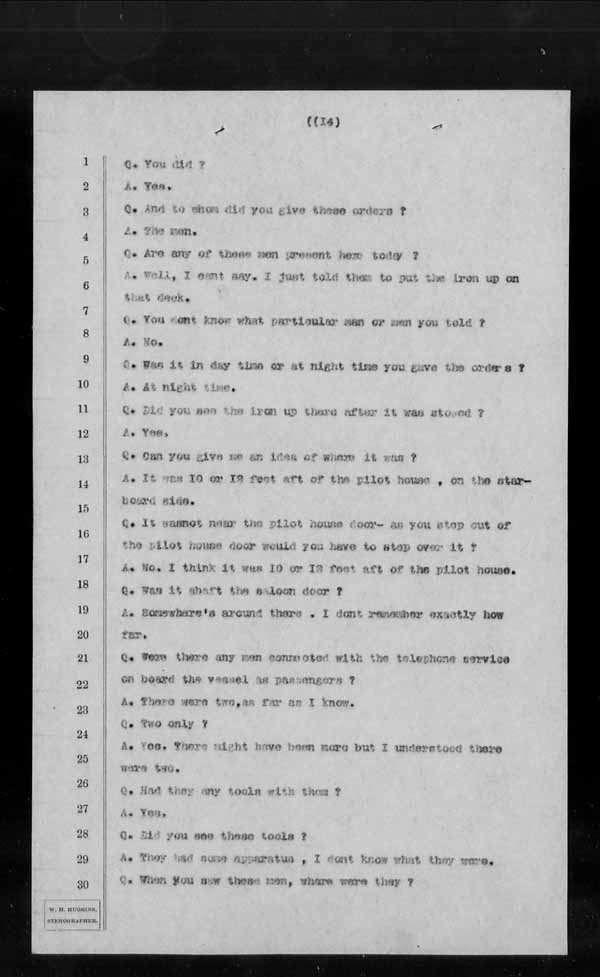 Wrecks, Casualties and Salvage - Formal Investigations - S.S. MARGARET