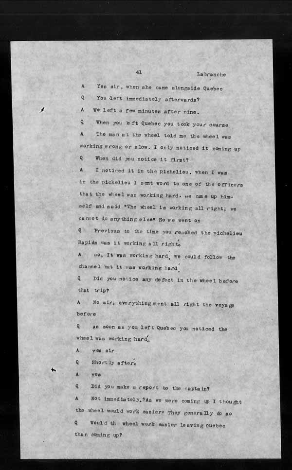 Wrecks, Casualties and Salvage - Formal Investigations - S.S. MONTEZUMA