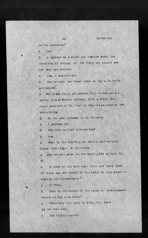 Wrecks, Casualties and Salvage - Formal Investigations - S.S. MONTEZUMA
