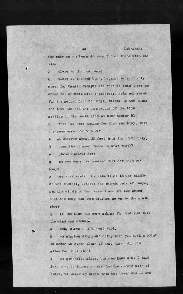 Wrecks, Casualties and Salvage - Formal Investigations - S.S. MONTEZUMA