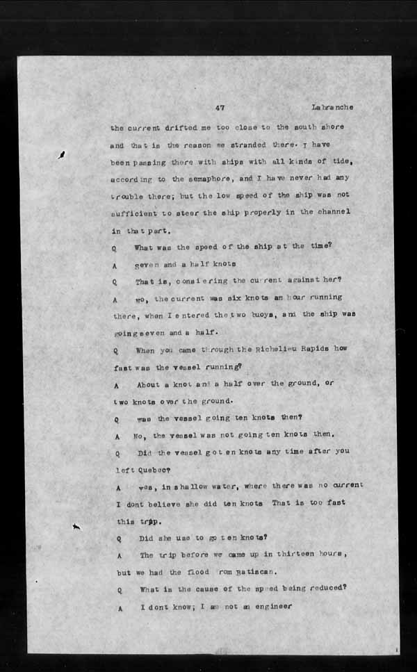 Wrecks, Casualties and Salvage - Formal Investigations - S.S. MONTEZUMA