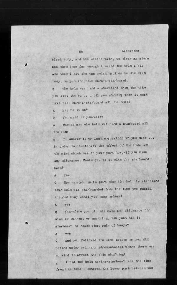 Wrecks, Casualties and Salvage - Formal Investigations - S.S. MONTEZUMA