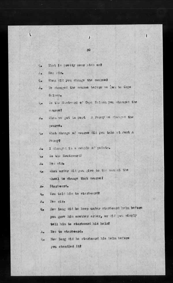 Wrecks, Casualties and Salvage - Formal Investigations - S.S. ODLAND [ODDLAND]
