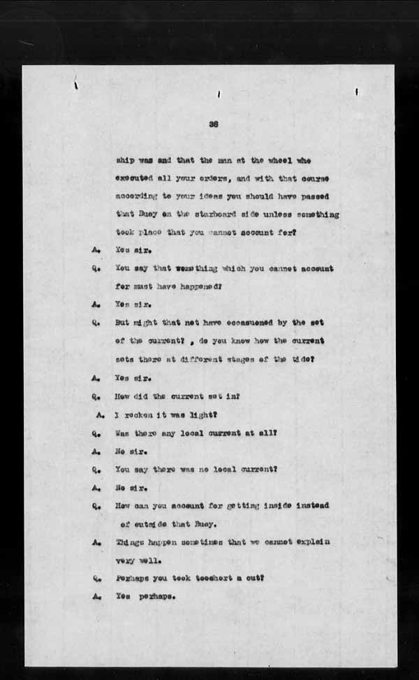 Wrecks, Casualties and Salvage - Formal Investigations - S.S. ODLAND [ODDLAND]