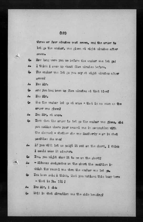 Wrecks, Casualties and Salvage - Formal Investigations - S.S. LAKE CHAMPLAIN (C.P.R. steamship)