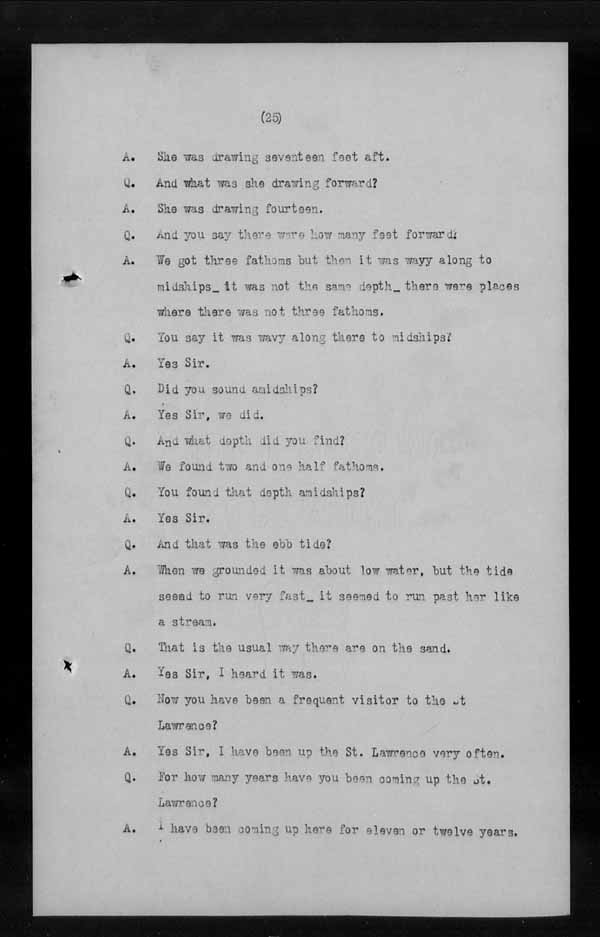 Wrecks, Casualties and Salvage - Formal Investigations - S.S. MANCHESTER SPINNER