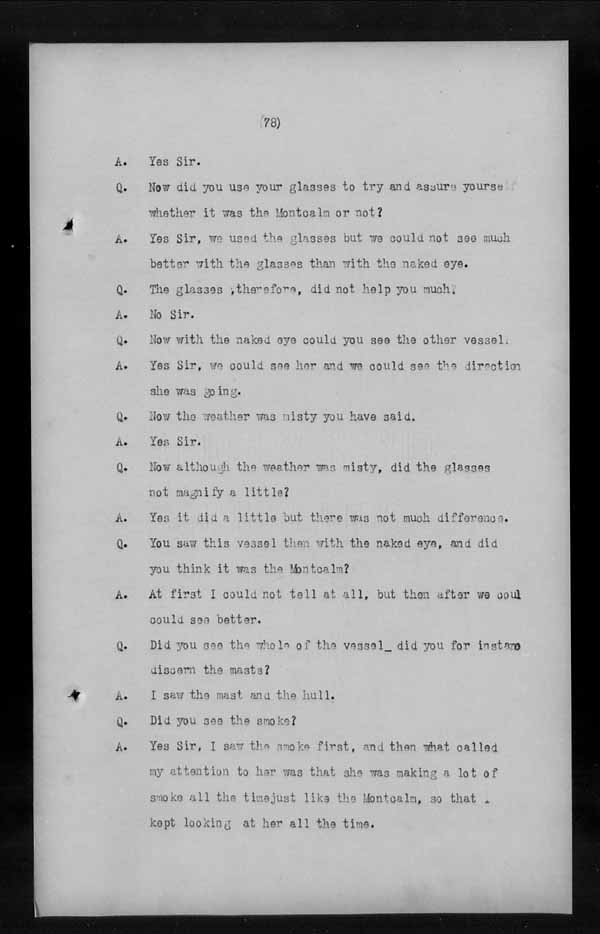 Wrecks, Casualties and Salvage - Formal Investigations - C.G.S. MONTCALM Complaint vs C.G.S. MONTGOMERY [MONTMAGNY]