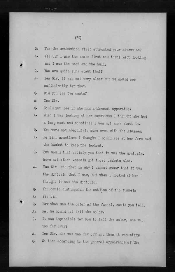 Wrecks, Casualties and Salvage - Formal Investigations - C.G.S. MONTCALM Complaint vs C.G.S. MONTGOMERY [MONTMAGNY]