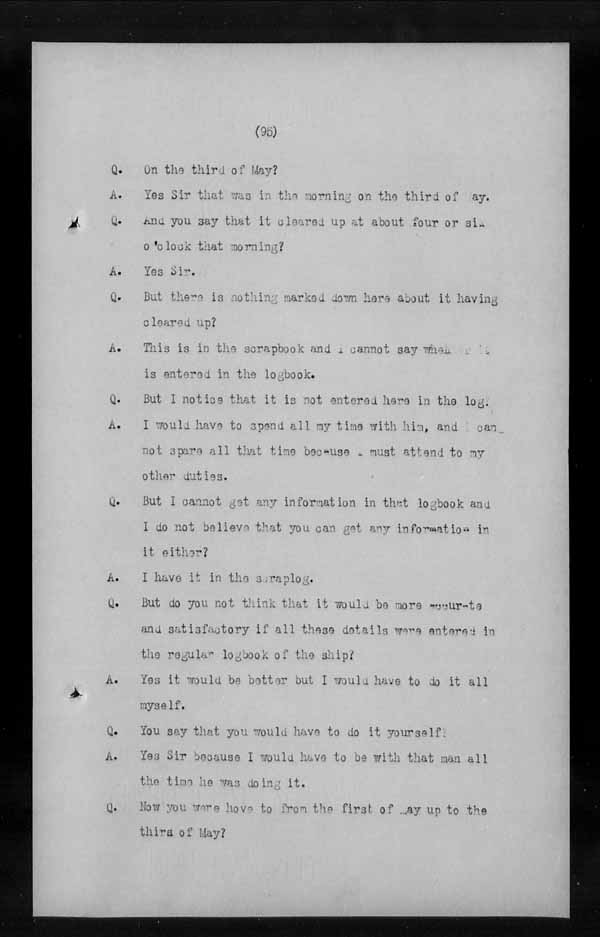 Wrecks, Casualties and Salvage - Formal Investigations - C.G.S. MONTCALM Complaint vs C.G.S. MONTGOMERY [MONTMAGNY]