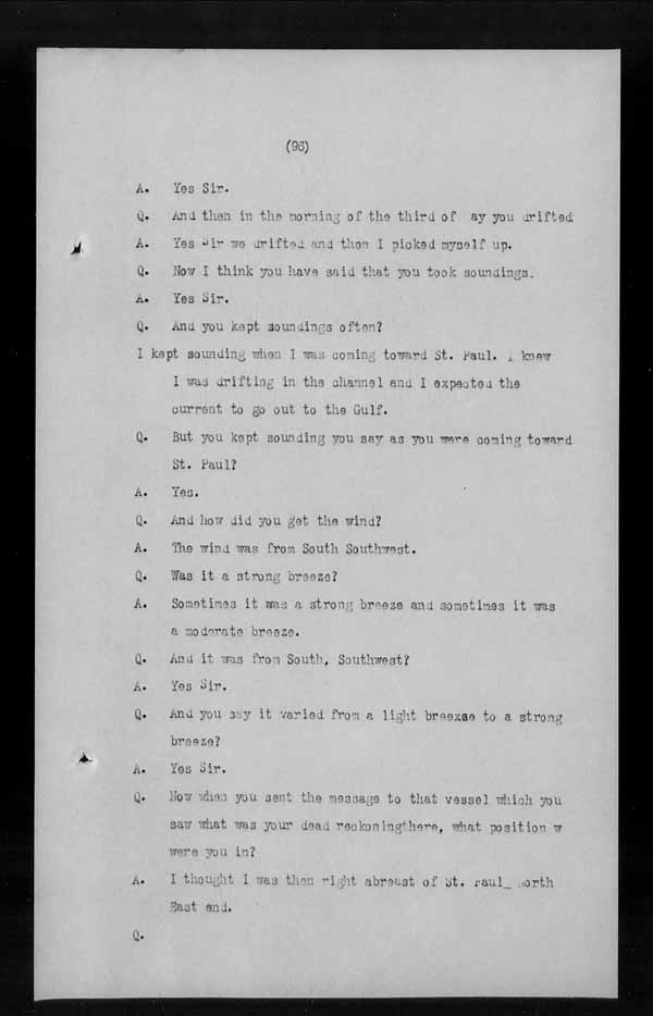 Wrecks, Casualties and Salvage - Formal Investigations - C.G.S. MONTCALM Complaint vs C.G.S. MONTGOMERY [MONTMAGNY]