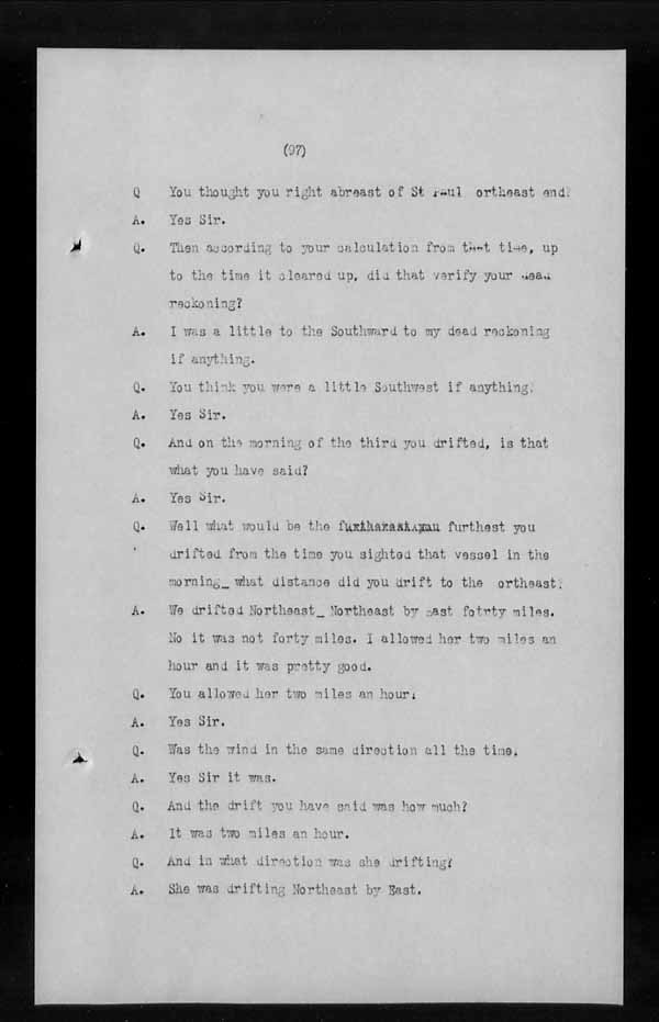 Wrecks, Casualties and Salvage - Formal Investigations - C.G.S. MONTCALM Complaint vs C.G.S. MONTGOMERY [MONTMAGNY]