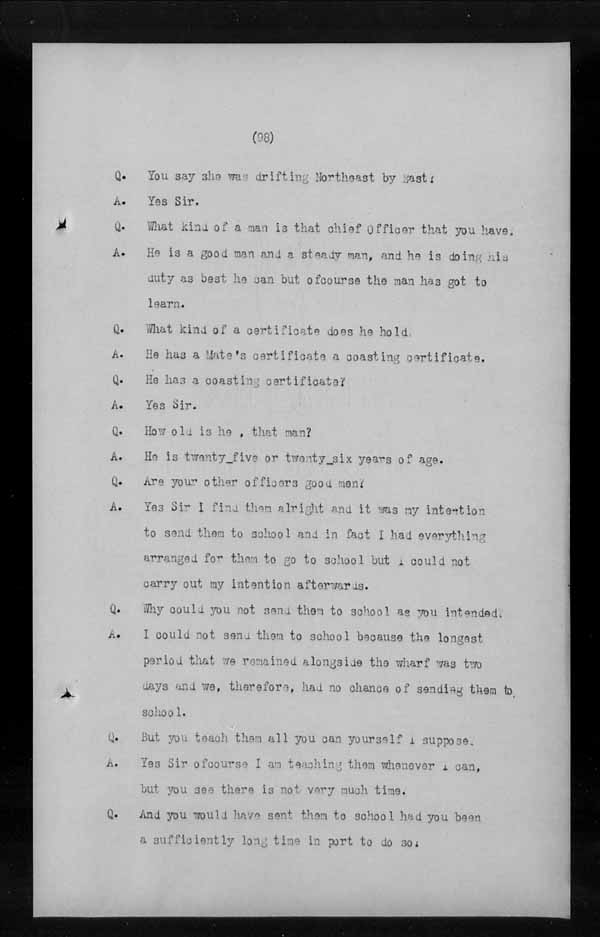 Wrecks, Casualties and Salvage - Formal Investigations - C.G.S. MONTCALM Complaint vs C.G.S. MONTGOMERY [MONTMAGNY]