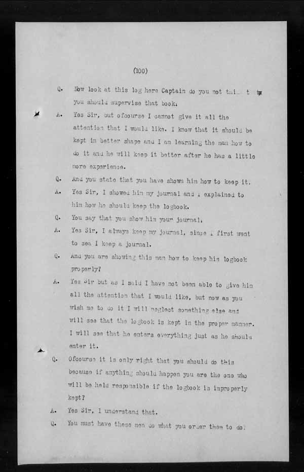 Wrecks, Casualties and Salvage - Formal Investigations - C.G.S. MONTCALM Complaint vs C.G.S. MONTGOMERY [MONTMAGNY]