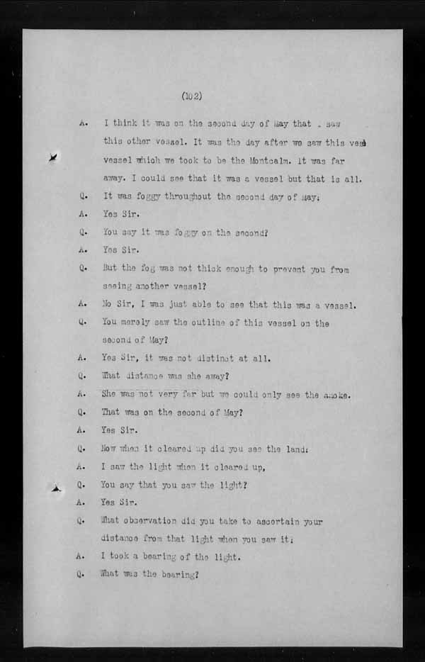 Wrecks, Casualties and Salvage - Formal Investigations - C.G.S. MONTCALM Complaint vs C.G.S. MONTGOMERY [MONTMAGNY]