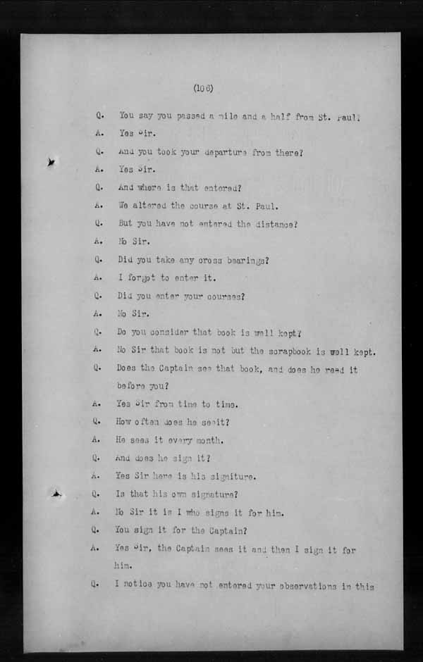 Wrecks, Casualties and Salvage - Formal Investigations - C.G.S. MONTCALM Complaint vs C.G.S. MONTGOMERY [MONTMAGNY]