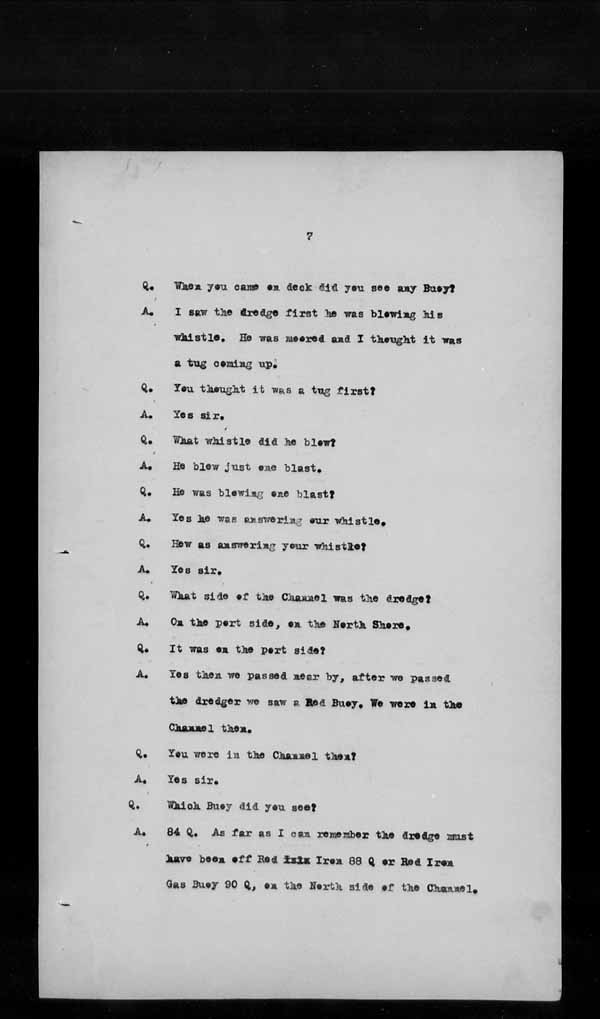 Wrecks, Casualties and Salvage - Formal Investigations - S.S. SPHEROID
