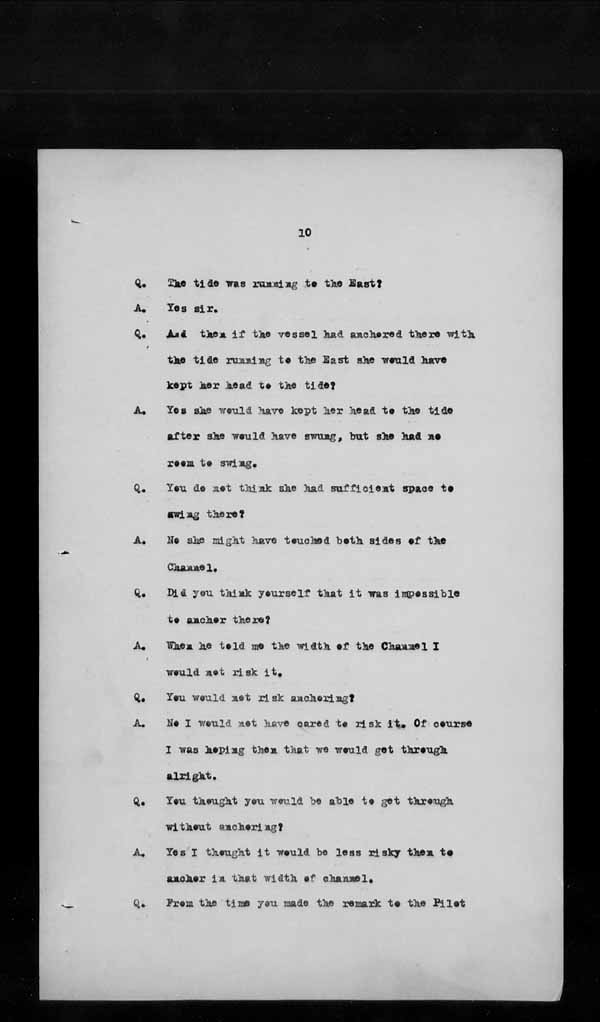 Wrecks, Casualties and Salvage - Formal Investigations - S.S. SPHEROID