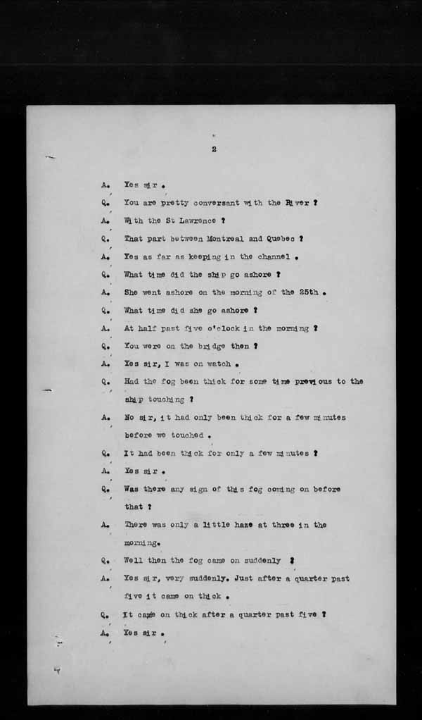 Wrecks, Casualties and Salvage - Formal Investigations - S.S. SPHEROID