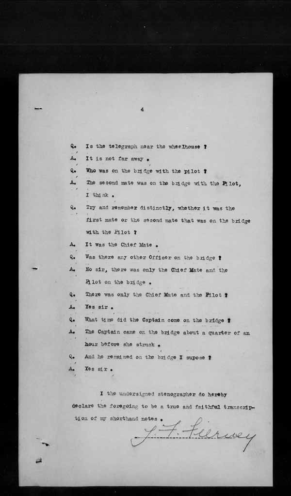 Wrecks, Casualties and Salvage - Formal Investigations - S.S. SPHEROID