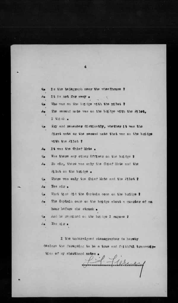 Wrecks, Casualties and Salvage - Formal Investigations - S.S. SPHEROID