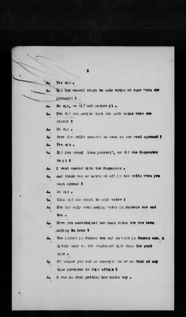 Wrecks, Casualties and Salvage - Formal Investigations - S.S. SPHEROID