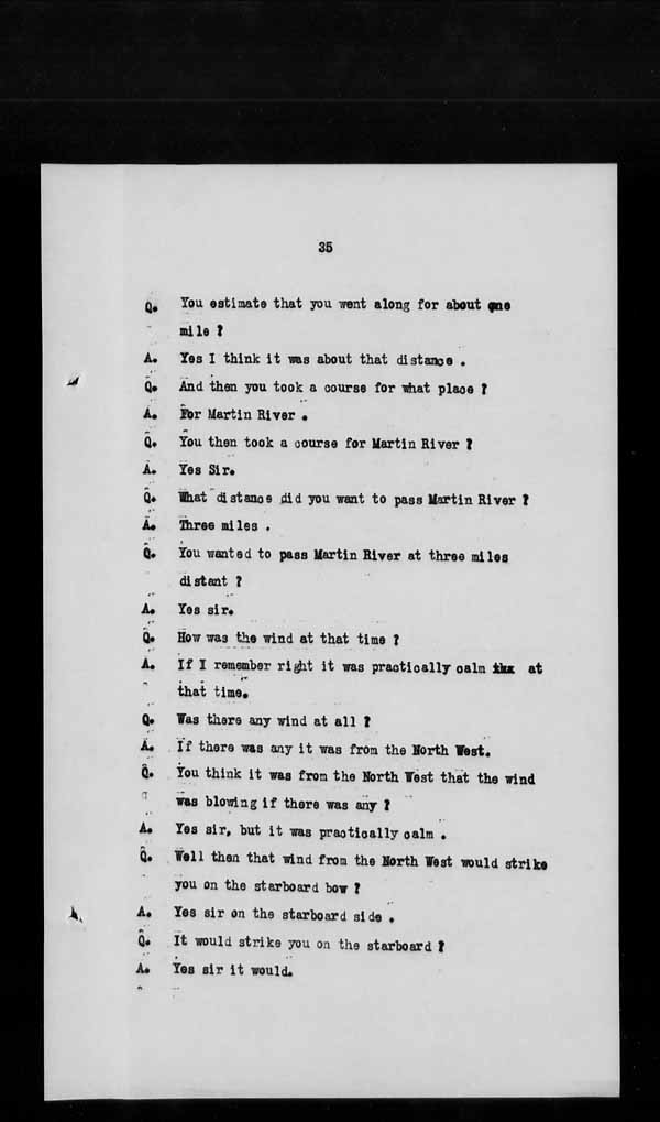 Wrecks, Casualties and Salvage - Formal Investigations - S.S. AOTEA