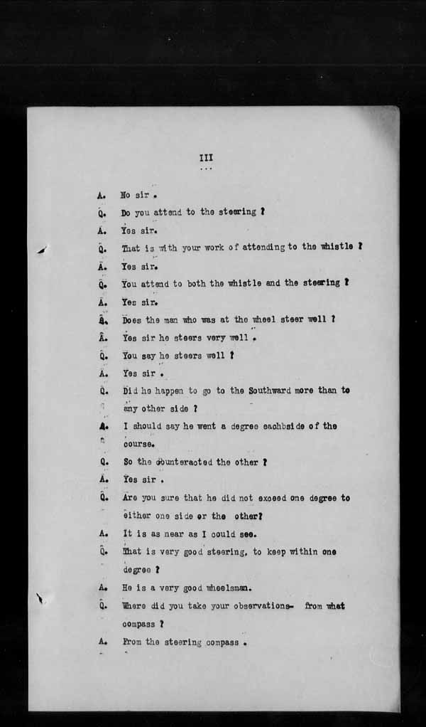 Wrecks, Casualties and Salvage - Formal Investigations - S.S. AOTEA