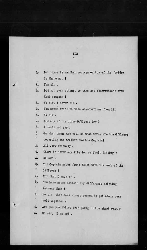 Wrecks, Casualties and Salvage - Formal Investigations - S.S. AOTEA