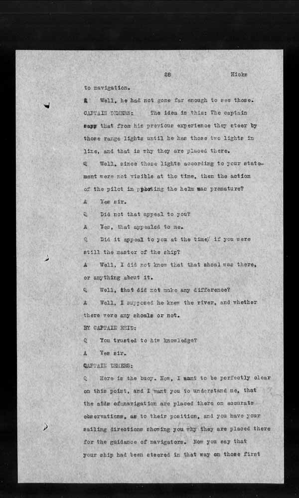 Wrecks, Casualties and Salvage - Formal Investigations - S.S. SINBAD