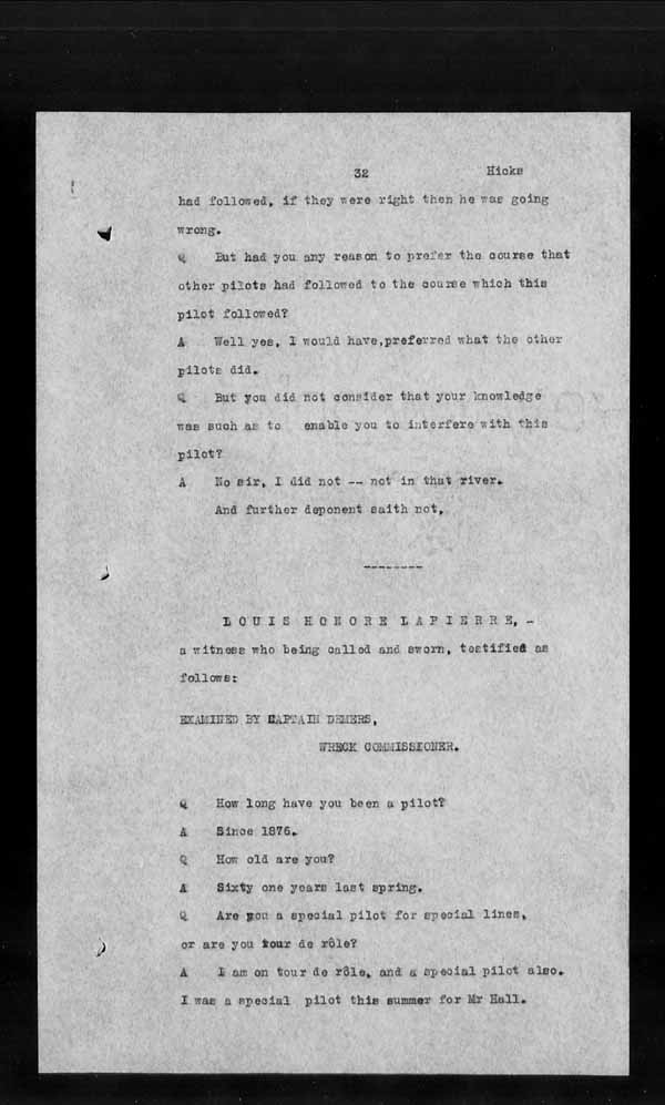 Wrecks, Casualties and Salvage - Formal Investigations - S.S. SINBAD