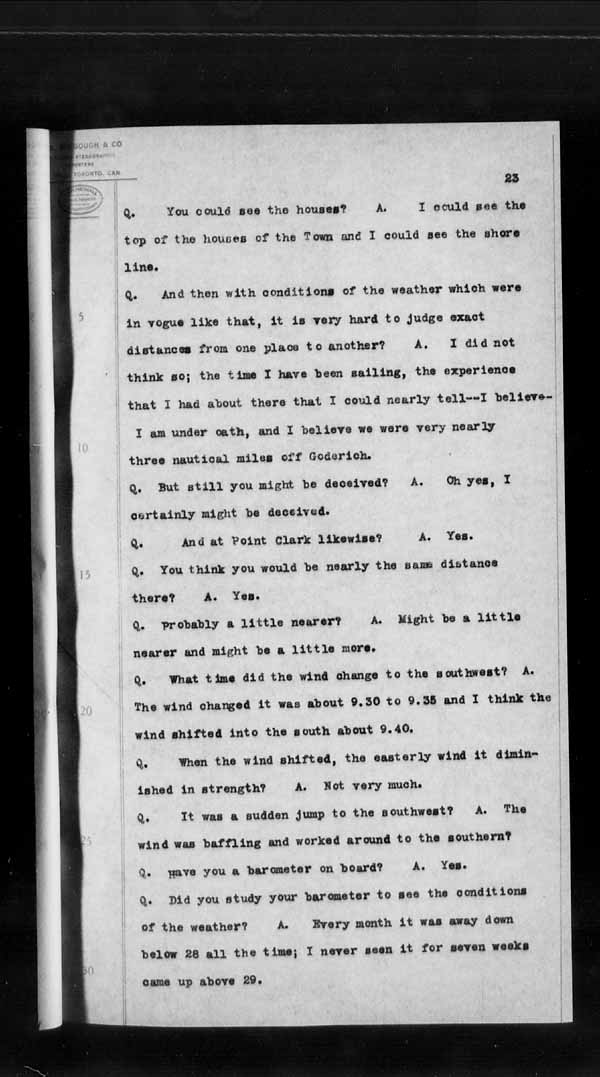 Wrecks, Casualties and Salvage - Formal Investigations - S.S. TURRET CAPE