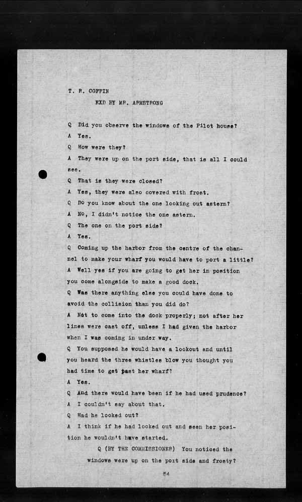Wrecks, Casualties and Salvage - Formal Investigations - Collision Between S.S. YARMOUTH and S.S. OCAMO