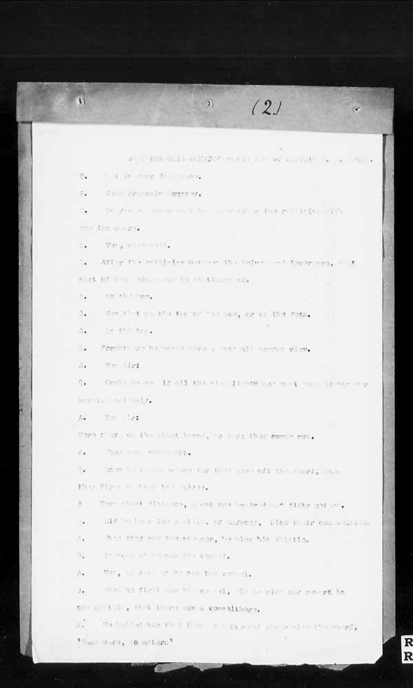 Wrecks, Casualties and Salvage - Formal Investigations - Collision Between S.S. BELUGA and INVERMORE