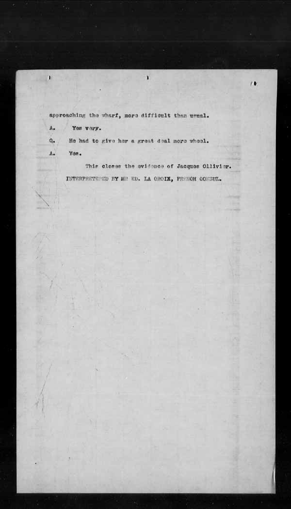 Wrecks, Casualties and Salvage - Formal Investigations - Collision Between S.S. BELUGA and INVERMORE