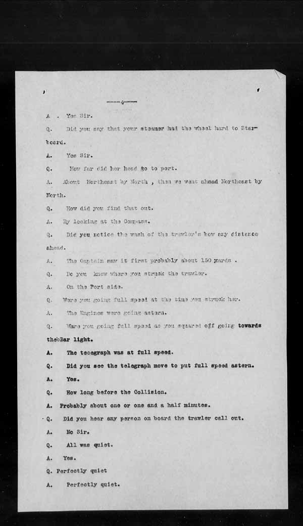 Wrecks, Casualties and Salvage - Formal Investigations - Collision Between S.S. BELUGA and INVERMORE