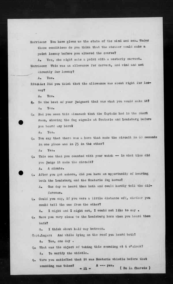Wrecks, Casualties and Salvage - Formal Investigations - S.S. BEN CRUACHAN